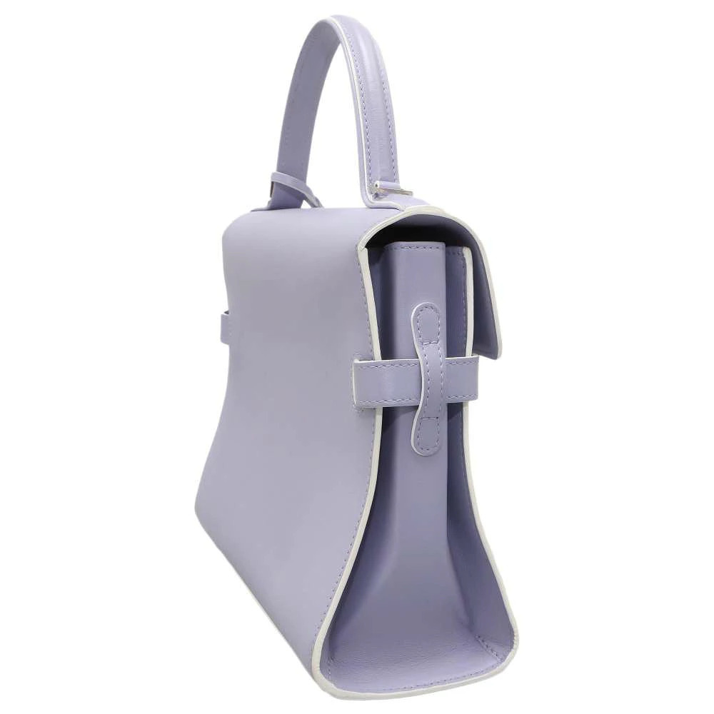 Delvaux Tempte Leather Handbag Shoulder Bag Purple
